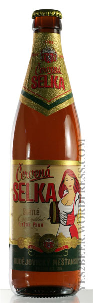 Russian beer "Cervena Selka" brewed by license from Chezh Budejovicky Mestansky Pivovar